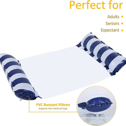 Inflatable Floating Water Hammock Float Pool Lounge Bed Sea Beach Swimming Chair