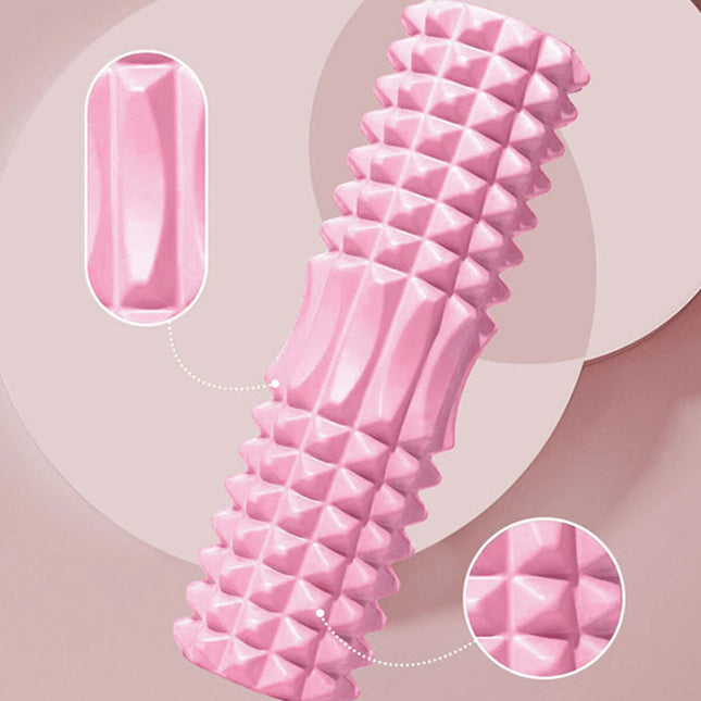 Pilates Foam Roller Physio Yoga Fitness GYM Exercise Training 3D Point 45CM Pink