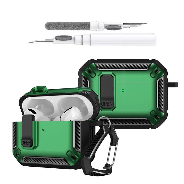 Green For Apple Airpods 4 Case Cover 4th Generation Noise Cancellation With Clean Pen