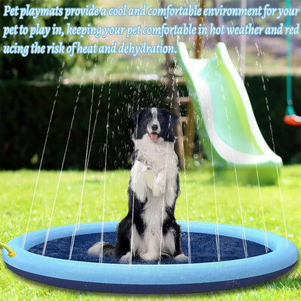 150cm Sprinkler Play Mat Water Toy Dog Pool Beach Splash Pad Centre Spray
