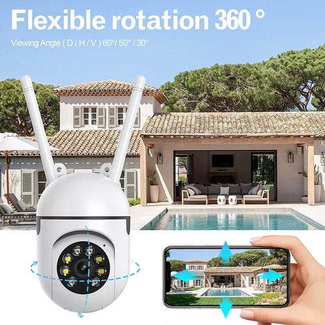 360° Security Camera System Outdoor Home Wifi Night Vision Cam 1080P HD Wireless