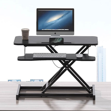 Standing Desk Laptop Riser Height Adjustable Stand Up Sit Stand Computer Shelf