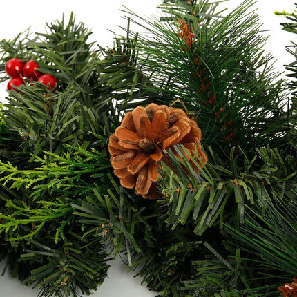 1.8M Christmas Garlands with Pinecones Red Berries Artificial Christmas Wreaths
