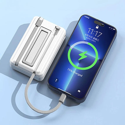 White 10000mAh Power Magnetic Bank Wireless Charging Portable Charger for iphone