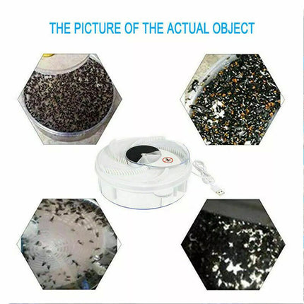 Insect Killer Fly Trap Electric Catcher Bug with Trapping Food White USB Cable