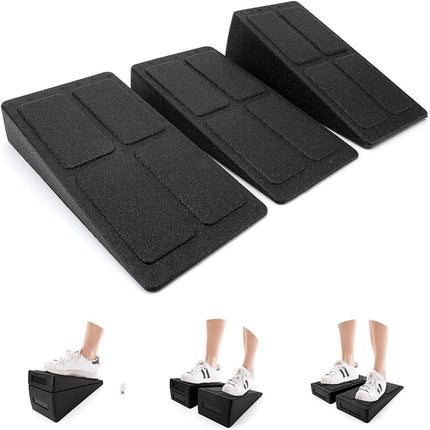 3PCS Wedge Stretch Slant Squat Board Slanting Yoga Block Exercise Gym Fitness