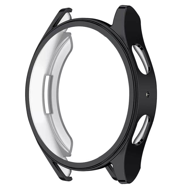 Black For Samsung Galaxy Watch 6 Case Screen Protector Clear 44mm Cover