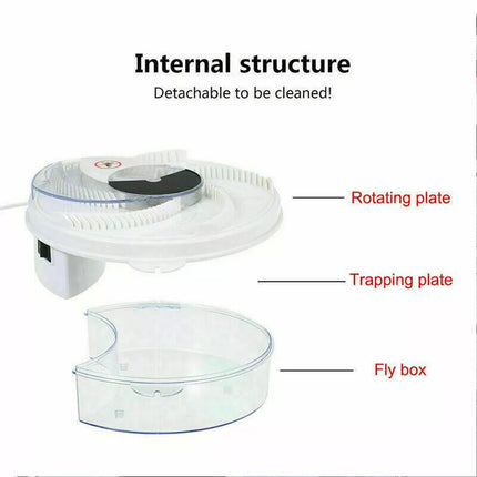 Insect Killer Fly Trap Electric Catcher Bug with Trapping Food White USB Cable