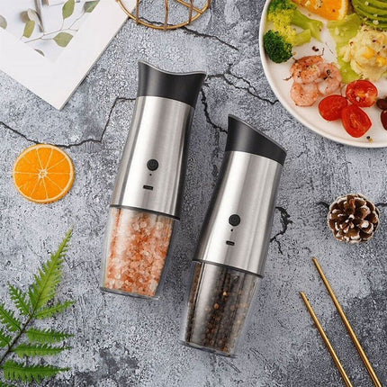 Electric Salt and Pepper Grinder Set 2 Packs USB Rechargeable Automatic