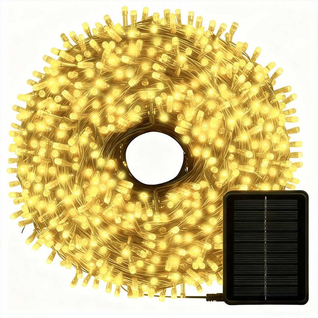 Solar Powered Christmas String Lights Outdoor Waterproof LED Garden Warm White