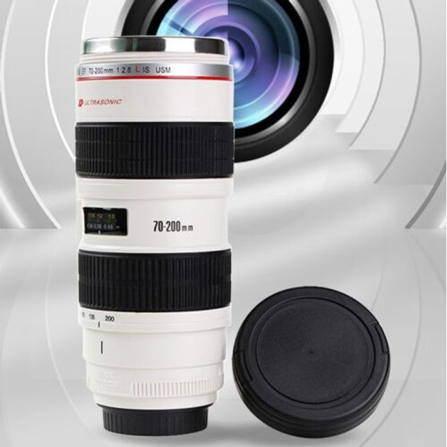 560ml Camera Lens EF 70-200mm Coffee Mug Portable Coffee Cup Photographer