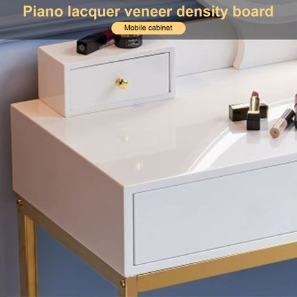 Modern Dressing Table with Adjustable LED Lights and Chair - 60x40cm