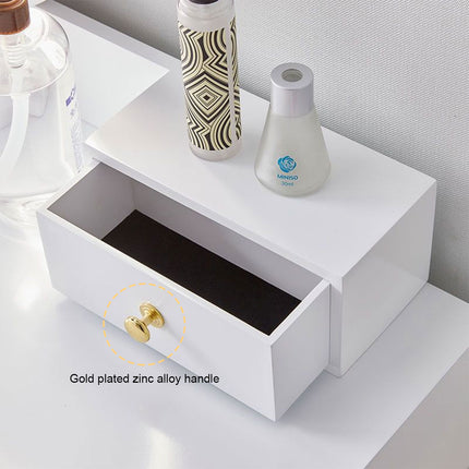 Modern Dressing Table with Adjustable LED Lights and Chair - 60x40cm