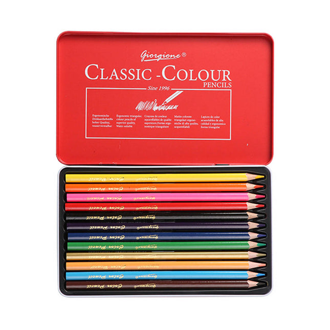 12 Premium Artist Soft Wax-based Coloured Pencils Splendid&Co.