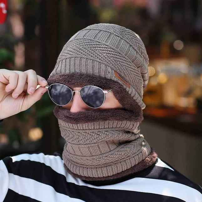 2 in 1 Men Winter Beanie Scarf Kit Splendid&Co.