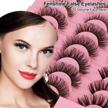 20pcs False Eyelashes Eye Lashes Natural Thick Fake False Lash Handmade Extension-A Splendid&Co.