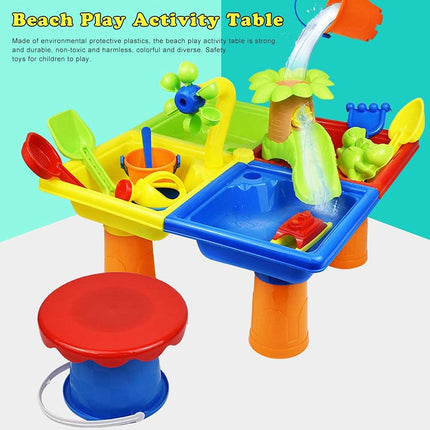 Sand and Water Table Kid Toddlers Beach Toys Outdoor Summer Play