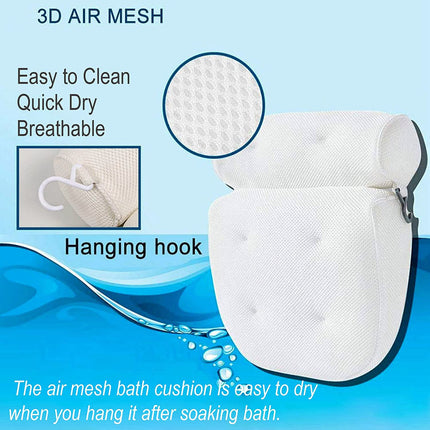 3D Mesh Bath Pillow Spa Breathable Bathtub Cushion-35cm Splendid&Co.