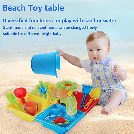 Sand and Water Table Kid Toddlers Beach Toys Outdoor Summer Play