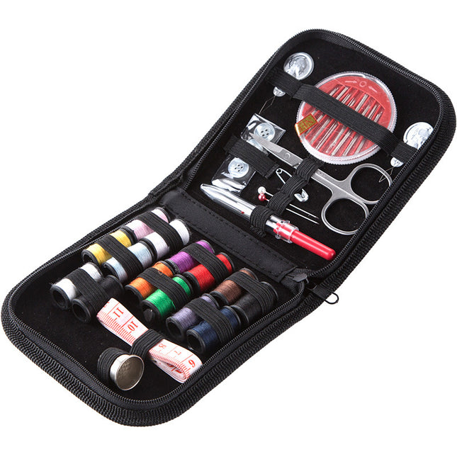 Portable Sewing Kit Home Travel Sewing Thread Needles Pins Measure Set With Case