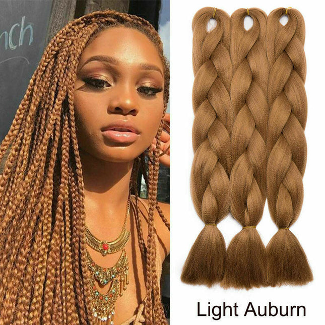 62cm Synthetic Braiding Hair Extensions - Light Auburn Splendid&Co.