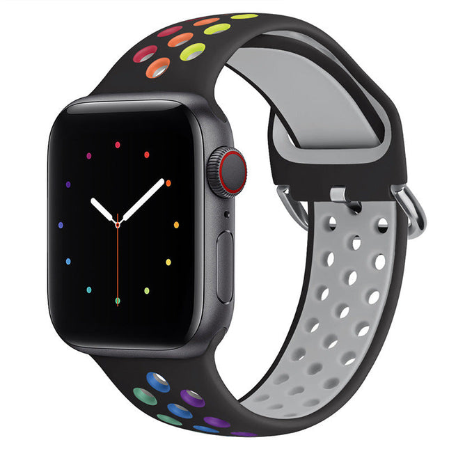 Apple Watch IWatch Band Silicone Strap Black & Colorful Splendid&Co.