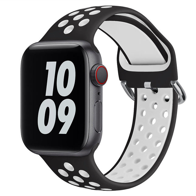 Apple Watch IWatch Band Silicone Strap Black & White Splendid&Co.