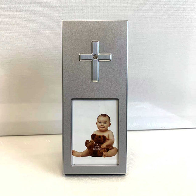 Bless kids Baby Child Silver Cross Christening Photo Frames-2"x3" Splendid&Co.