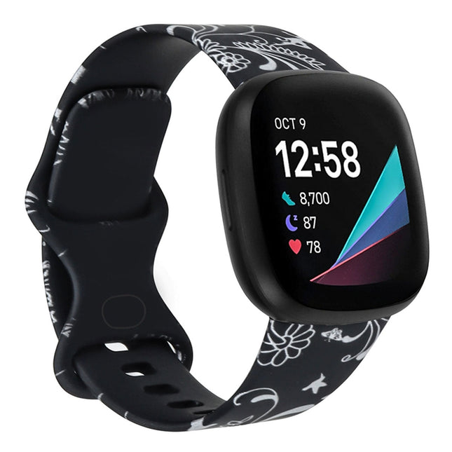 Fitbit Versa 3 Sense Smartwatch Soft Silicone Band Black Splendid&Co.