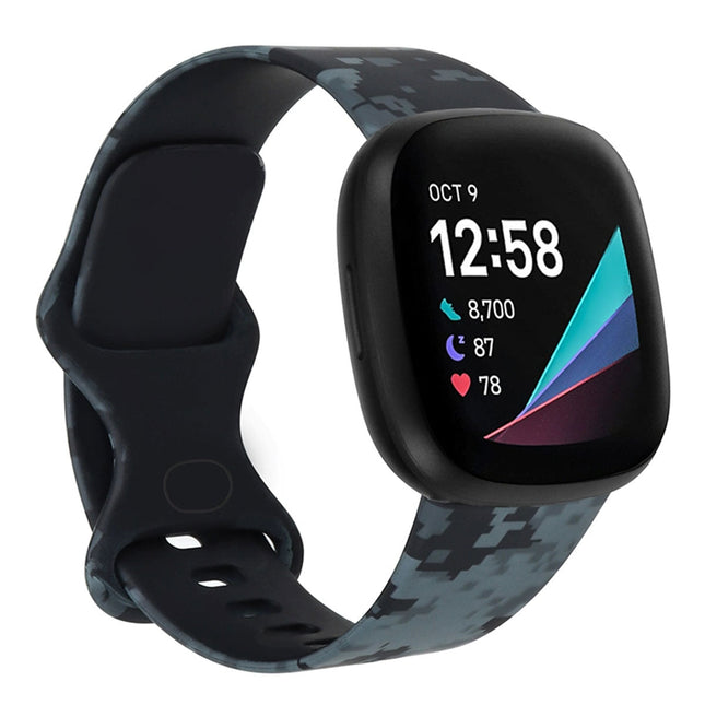 Fitbit Versa 3 Sense Smartwatch Soft Silicone Band Rock Grey Splendid&Co.