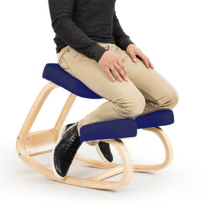 Wooden Ergonomic Kneeling Chair Stool Posture Correcting Blue Splendid&Co.