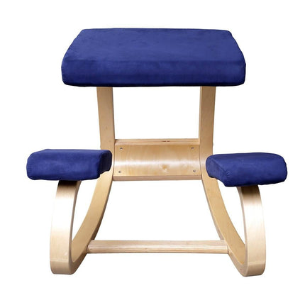 Wooden Ergonomic Kneeling Chair Stool Posture Correcting Blue Splendid&Co.