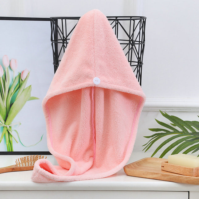 Quick Dry Coral Fleece Hair Towel - Image 1