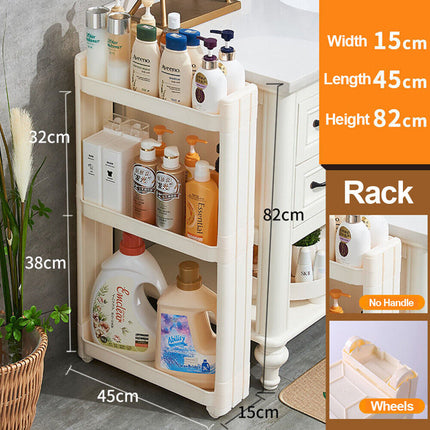 Slim Storage Cart Mobile Shelving Unit Organizer Space Saver