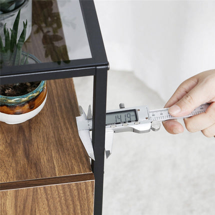 Elegant Bedside Table Coffee Table Glass Surface for Living Room Bedroom