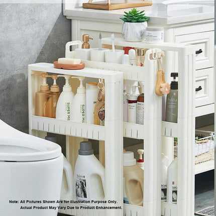 Slim Storage Cart Mobile Shelving Unit Organizer Space Saver