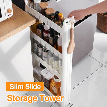 Slim Storage Cart Mobile Shelving Unit Organizer Space Saver