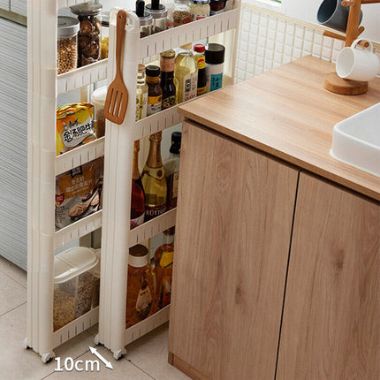 Slim Storage Cart Mobile Shelving Unit Organizer Space Saver