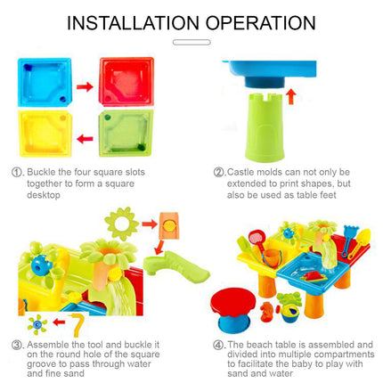 Sand and Water Table Kid Toddlers Beach Toys Outdoor Summer Play