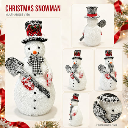 120cm Solar Powered Christmas Snowman LED Light Metal Frame Decoration