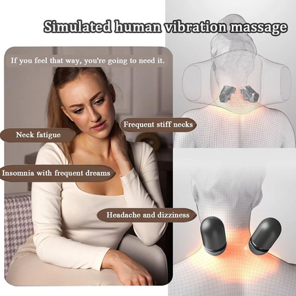 Electric Neck Massager Upgrade 3-in-1 Neck Hump Massage Relaxation Pillow Home