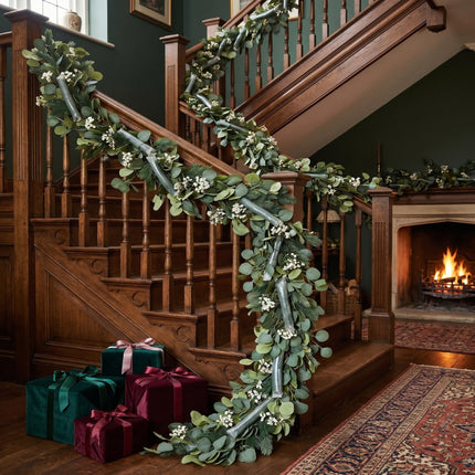 180cm Christmas Eucalyptus & Pine Leaf Garland Artificial Greenery Holiday Decor