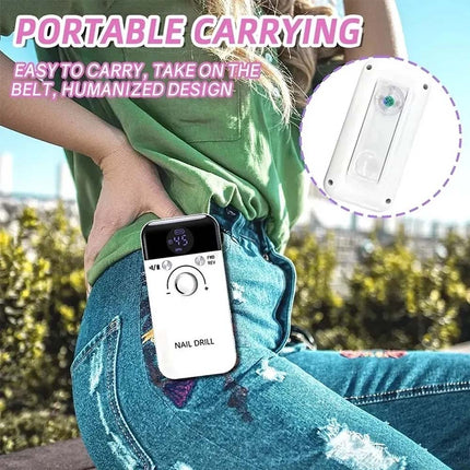 45000RPM Rechargeable Portable Nail Drill File Machine Manicure Pedicure Art
