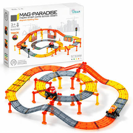 100 Pcs Magnetic Construction Track Tiles 3D Kids Education Toys Christmas Gift