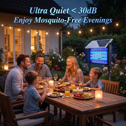 4500V Solar Bug Zapper Waterproof Mosquito Zapper Outdoor Solar &Battery Powered