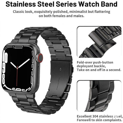 Apple Watch Band Strap iWatch Stainless Steel Series 11 10 9 8 Ultra SE 42 46mm Black