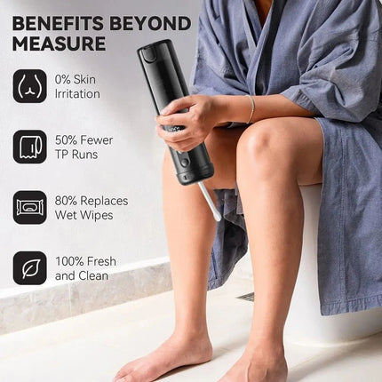 Portable Bidet for Travel with 5 Pressure Options Foldable Handheld Rechargeable