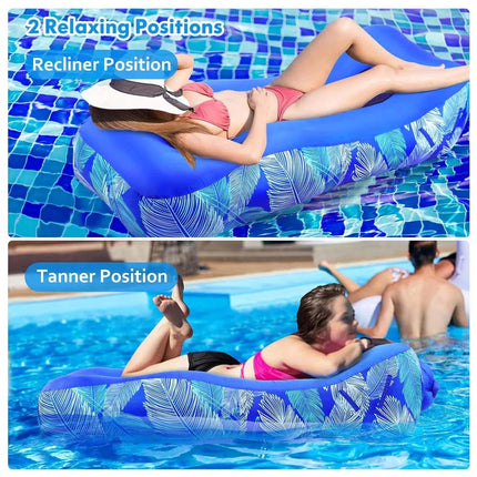 Inflatable Sofa Bed Swimming Pool Floating Raft Beach Garden Folding Chair