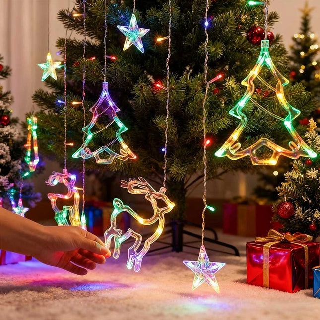 Christmas Icicle Lights Outdoor LED Curtain Fairy String Light Xmas Party Decor