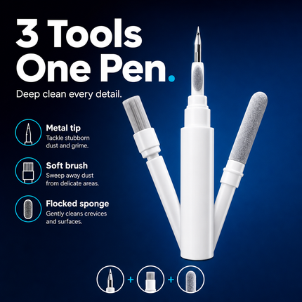 Earphone Cleaning Pen 3 in 1 for AirPods Case Earbuds